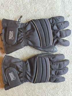 TourMaster Motorcycle Gloves Cold Tex Winter black Textile leather MENS LARGE 10