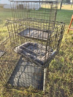 2 small dog cages