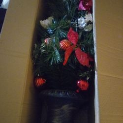 Martha Stewart 42 " Red Poinsettia Potted Tree