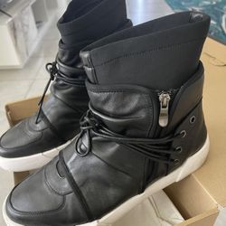 "Fashionable leather boots"