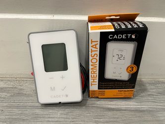 CadetDouble-pole 15 Amp Line Voltage 120/240-volt TEP Series 5-2 Day Electronic Programmable Thermostat in White(New) open box