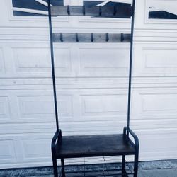 Coat Rack Shoe Bench 4 in One