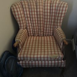 vintage wingback armchair