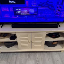 Tv Stand - Heavy Duty With Shelf And Doors 