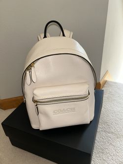 Coach Charter Backpack 24 C8472 Chalk White Leather
