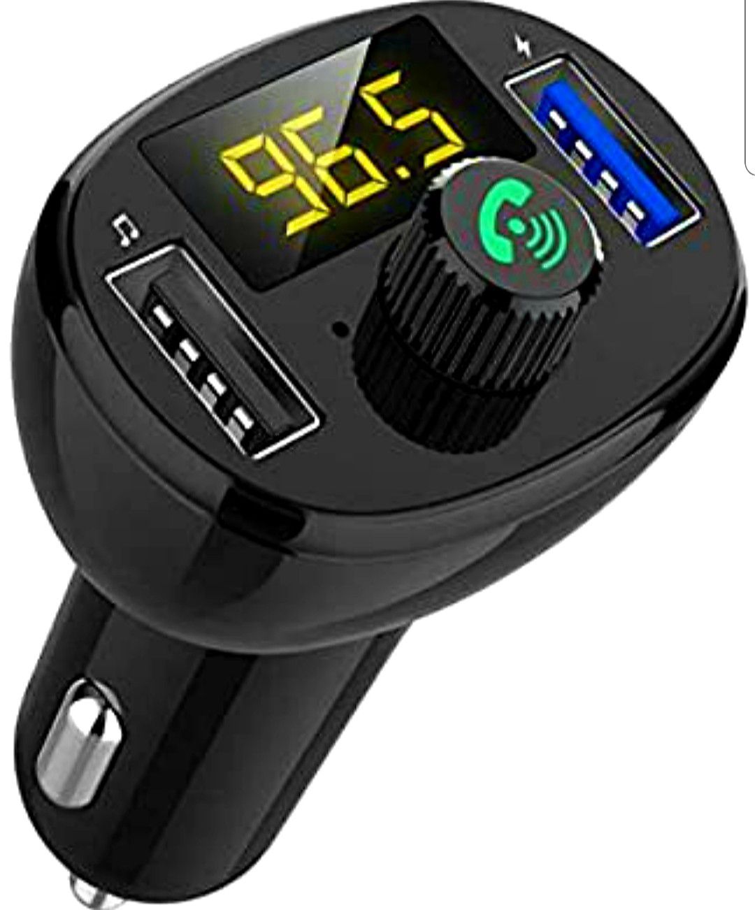 Bluetooth Car Adapter,Bluetooth FM Transmitter, 5V 3.1A Dual USB Ports Charger, Hands-Free Calling