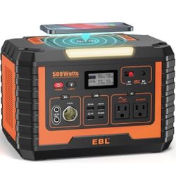 EBL 500W Power Station With Upgraded Solar Panel 
