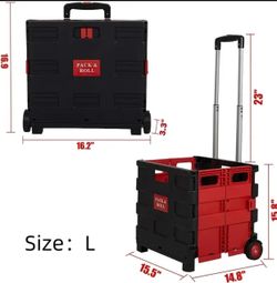 Portable Utility Cart with a Telescoping Handle
