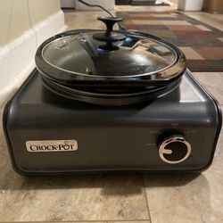 Crock Pot Hook-Up 3.5 Qt Oval Slow Cooker Connectable Party SCCPMD3-Charcoal Grey