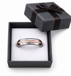 Copper two tone ring