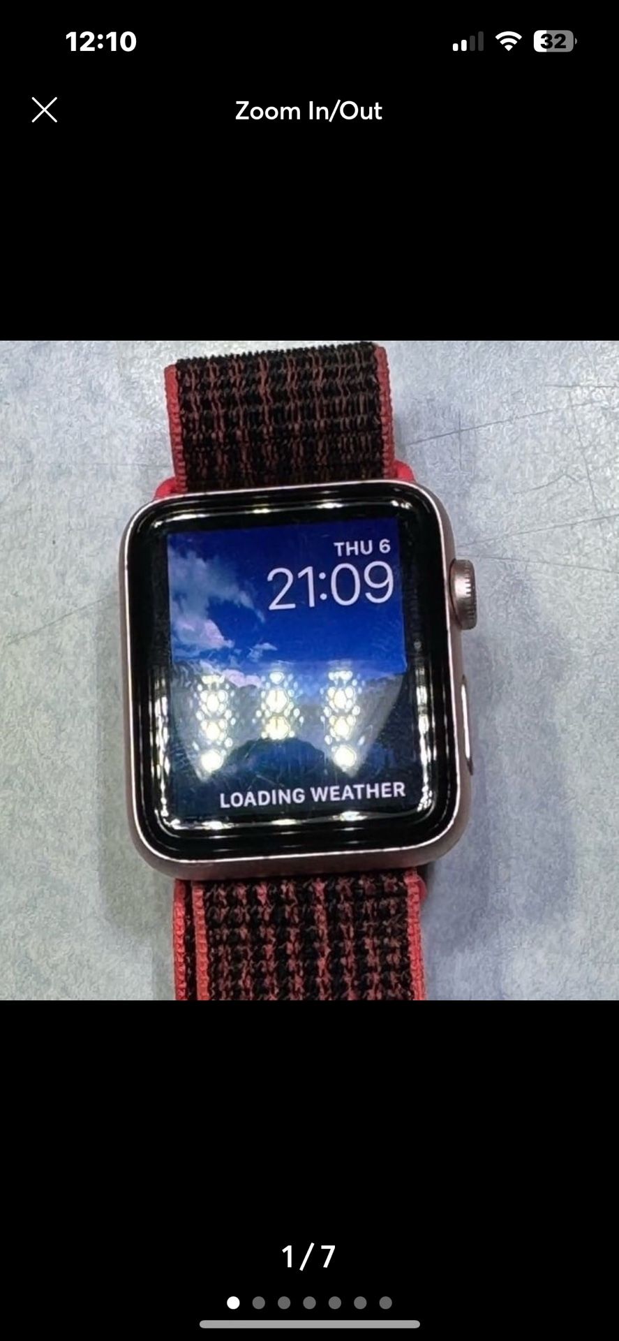 Series 2 Apple Watch GPS capable 42 mm aluminum case with glass ceramic back