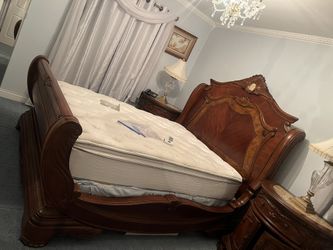King Size Bed Frame And 2 Side Tables
