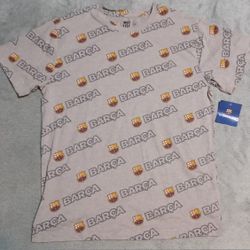 Men's Size Large Barcelona Football Club Barca New Shirt  Soccer