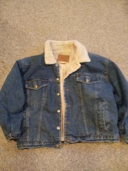 VINTAGE SHERPA LINED TRUCKER JACKET XLG LOOKS GREAT 80 BUCKS