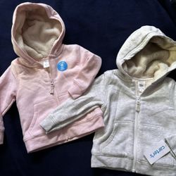 Baby Girl Sherpa Lined Jackets Size 18 Months 