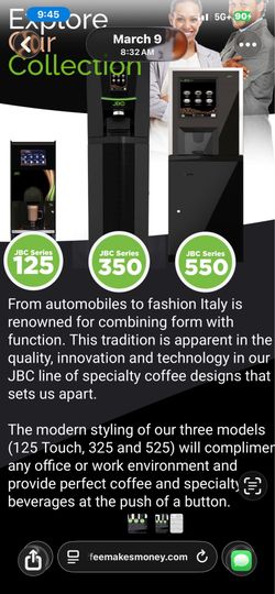 JBC series multi functional coffee maker