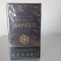 AZZARO THE MOST WANTED EAU DE TOILETTE INTENSE FOR MEN, 3.4OZ/100ML,  NEW SEALED BOX