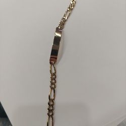 14k 23.5g 8.5" Figaro ID bracelet 