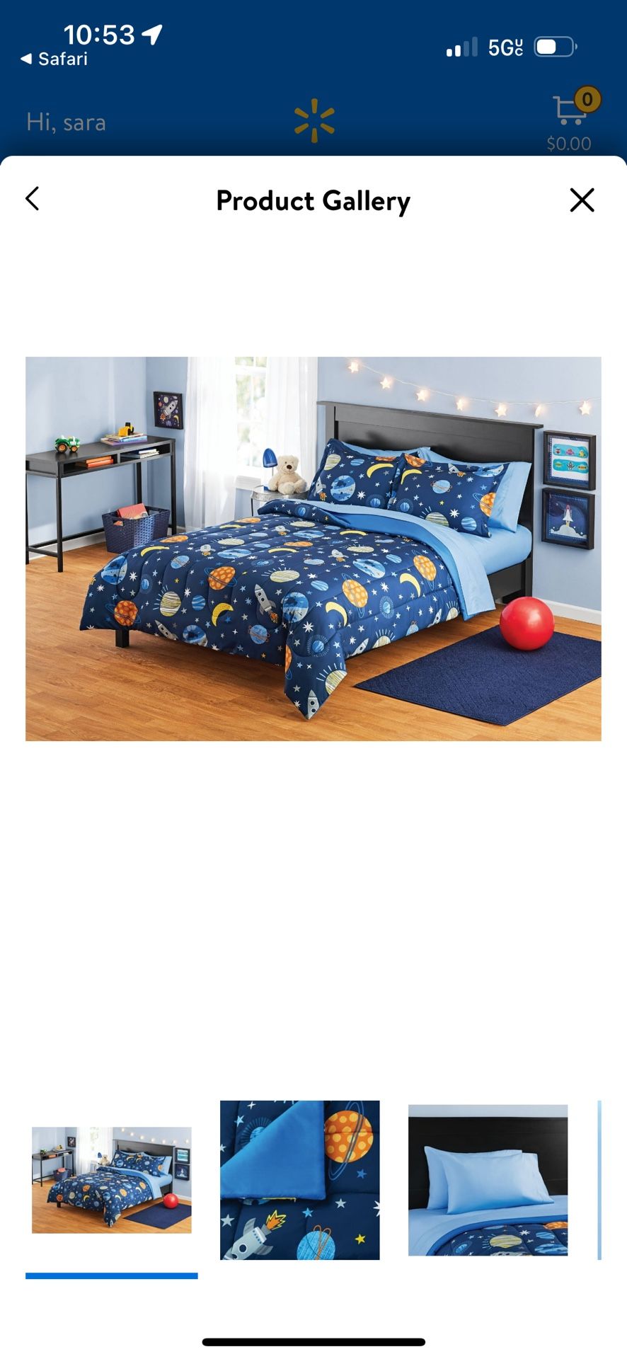 Your Zone Glow-in-the-Dark Space Bed-in-a-Bag Coordinating Bedding Set, Twin