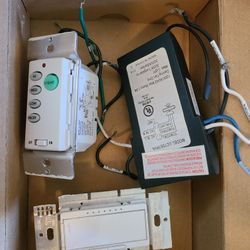 Lutron Dimmer Switch, Fan Wall Switch, And Solid State Controller For Ceiling Fan