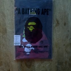 Black And Red Bape Shirt Small