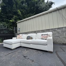 White Sectional ( Delivery Offered ! ) 