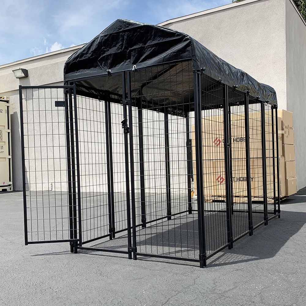 New $290 Large Heavy Duty Kennel with Cover Dog Cage Crate Pet Playpen (8’L x 4’W x 6’H) 