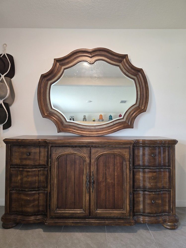 Bernhardt Armoire, Sideboard/Buffet, And Mirror