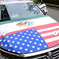 USA Mexico Hood Flag