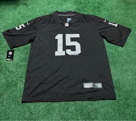 Raiders Nike NFL #15 Black Football Jersey Size Large