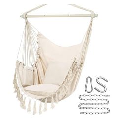  Chair Hanging Rope Swing, Max 500 Lbs, 