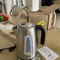 Stainless Steel Electric Kettle with Temperature Control & Keep Warm Function - 4 Preset Temperatures (175°F-212°F), 1500W Tea Kettle & Hot Water Boil