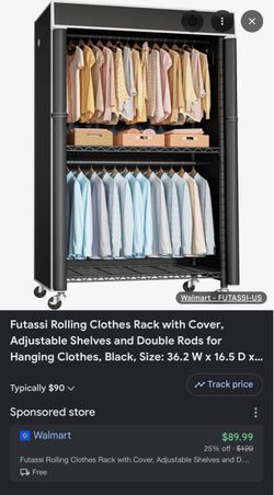 Futassi Rolling Clothes Rack with Cover (UHK0181)