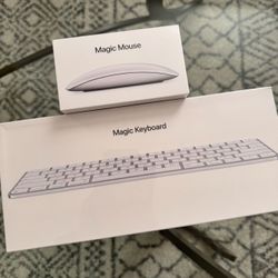 New Apple Magic Mouse and Magic Keyboard Set 2 pcs