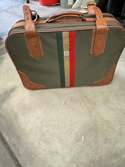 Bon Voyage Canvas Suitcase