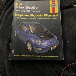 VW Beetle Haynes Repair Manual 1998 To 2000