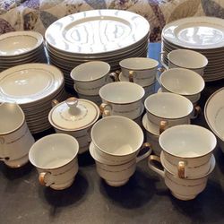 Vintage Sango China Gold Trim - Service For 12