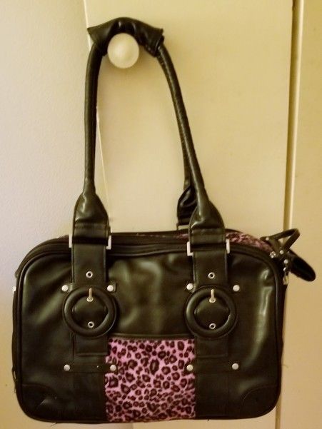 Designer Dog Purse Bag w Matching Fur Coat