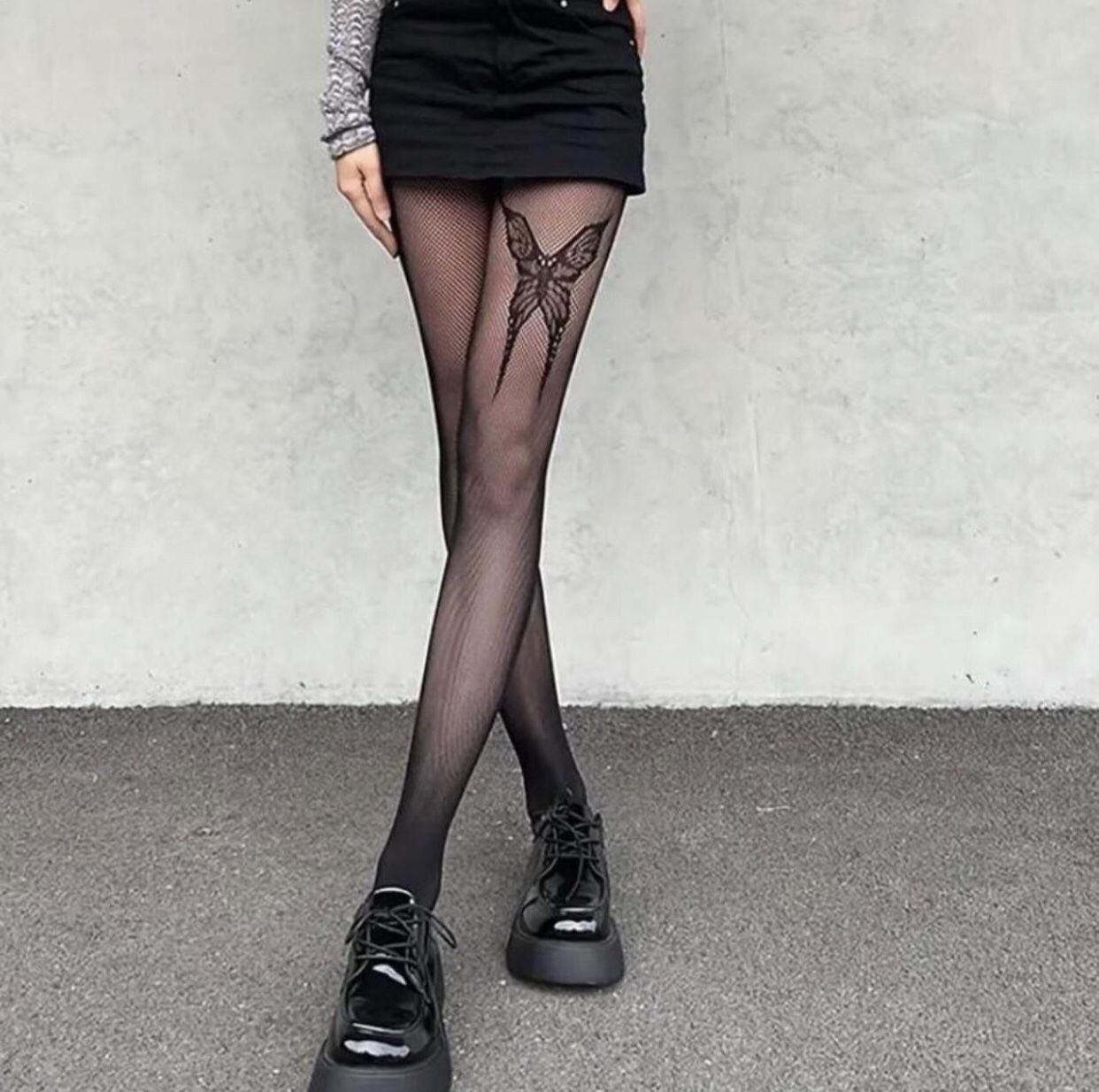 Women'S Butterfly Emo Fishnet Tights, Gothic Punk Lolita Witch Goddess Hollow Out , Women's Stockings & Hosiery , clothing clothes yoga pants