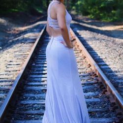 Champagne Pink Cinderella Divine Prom Dress Size 2