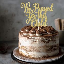  Brand: PANHUI 5.0 out of 5 stars  2 ReviWe Prayed for This Child Cake Topper,Christian,Jesus God Cake Decor,Baby Announcement Party Decorations ,