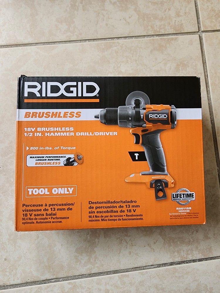 Ridgid 18v Brushless Hammer Drill