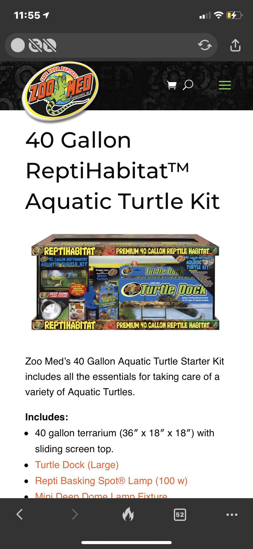 Zoo Med Aquatic Turtle Tank Lights Water Filter Food 