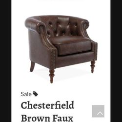 Three Available Brand New In The Box Accent Chair Wing Picture Brown Button Chair Vintage Style Chair Mid-century Furniture Brand New In The Box 🆕