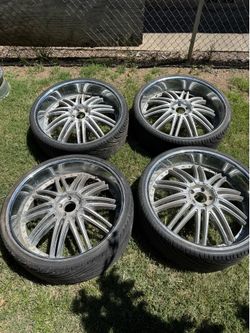 2 sets tires and wheels, 1 set of wheels no tires, and one set of only tires