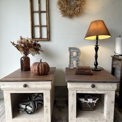 Refinished Lane Farmhouse Side Tables 