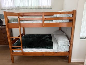Full over full solid wood bunk bed