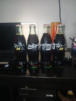 Jeff Gordon 1995 Coca Cola Unopened Glass Bottles
