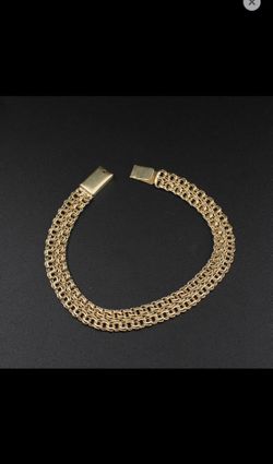 Real 10K Gold Chino Bracelets 8.25mm