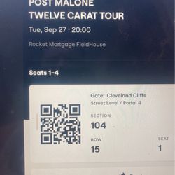 Post Malone Tickets -lower Bowl 